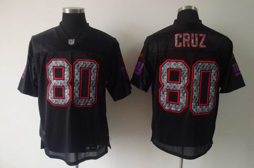 New York Giants 80 Victor Cruz Black United Sideline Jersey