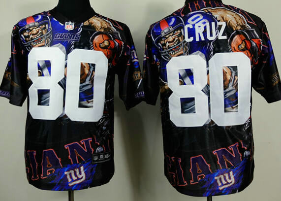 New York Giants 80 Victor Cruz Men Fanatical Version NFL Jerseys