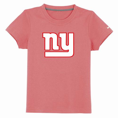New York Giants Sideline Legend Authentic Logo YouthT-Shirt  Pink