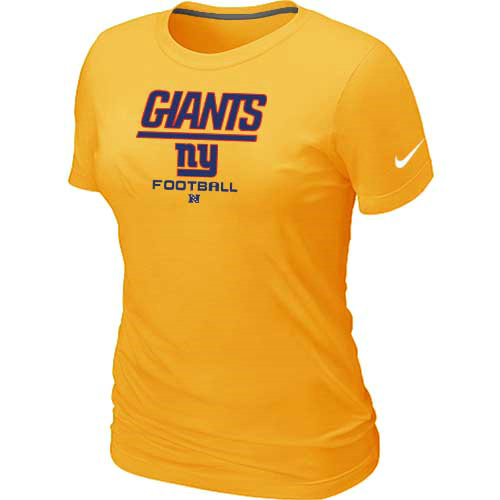 New York Giants Yellow Women's Critical Victory T-Shirt