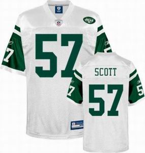New York Jets #57 Bart Scott White Jersey