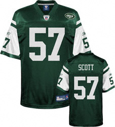 New York Jets #57 Bart Scott green jersey