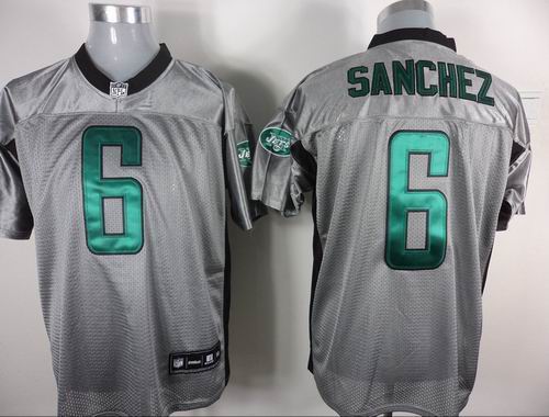 New York Jets #6 Mark Sanchez Gray shadow jerseys