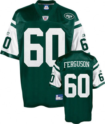 New York Jets #60 D Brickashaw Ferguson Jersey green