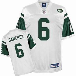New York Jets 6 Mark Sanchez White Jersey