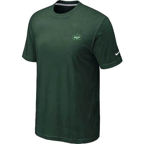 New York Jets Chest embroidered logo T-Shirt D.Green