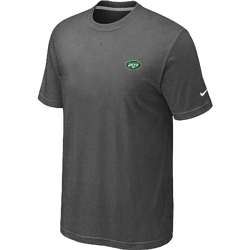 New York Jets Chest embroidered logo T-Shirt D.Grey