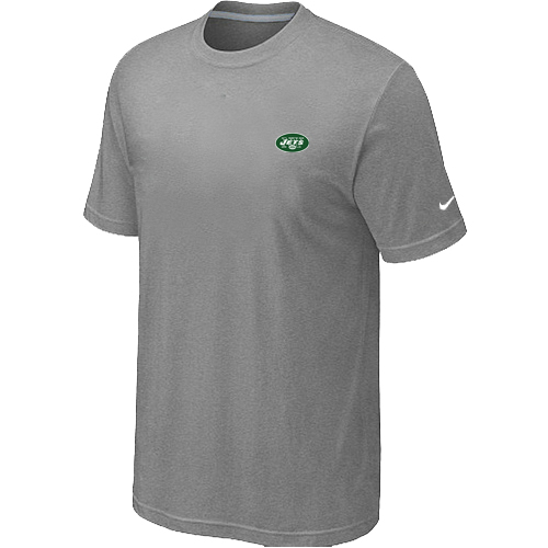 New York Jets Chest embroidered logo T-Shirt Grey