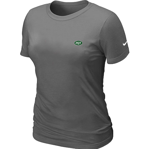 New York Jets Chest embroidered logo women's T-Shirt D.Grey