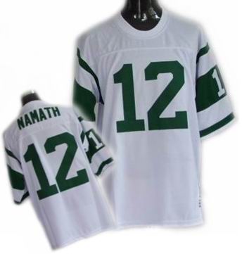 New York Jets Throwback Jersey #12 Joe Namath white