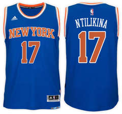 New York Knicks #17 Frank Ntilikina Road Blue New Swingman Stitched NBA Jersey