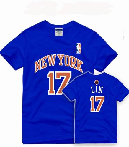 New York Knicks 17# Jeremy Lin blue 
 Shirts