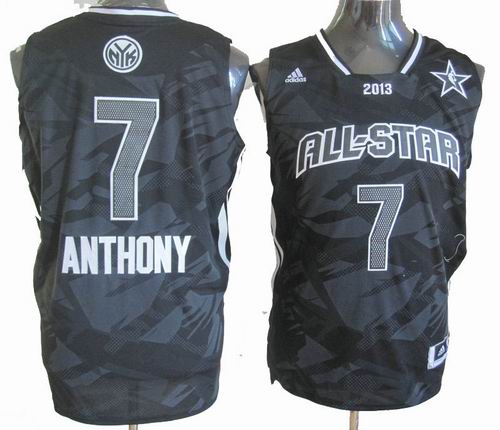 New York Knicks 7# Carmelo Anthony All-Star 2013 black Fashion Swingman Jersey