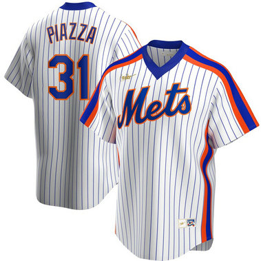 New York Mets #31 Mike Piazza Nike Home Cooperstown Collection Player MLB Jersey White