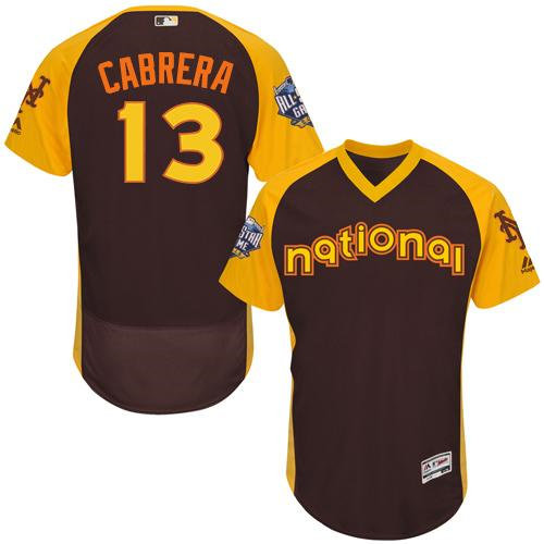 New York Mets 13 Asdrubal Cabrera Brown Flexbase Authentic Collection 2016 All-Star National League Baseball Jersey