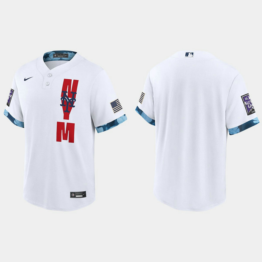 New York Mets 2021 Mlb All Star Game Fan's Version White Jersey