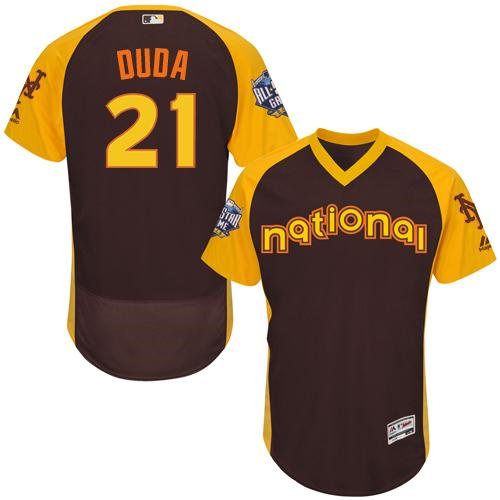 New York Mets 21 Lucas Duda Brown Flexbase Authentic Collection 2016 All-Star National League Baseball Jersey