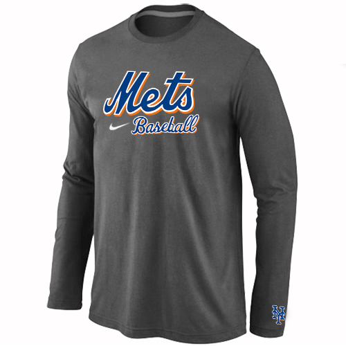 New York Mets Long Sleeve T-Shirt D.Grey