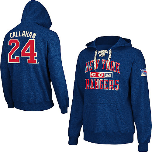 New York Rangers #24 Ryan Callahan blue Hoody