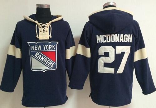 New York Rangers 27 Ryan McDonagh Navy Blue Pullover NHL Hoodie