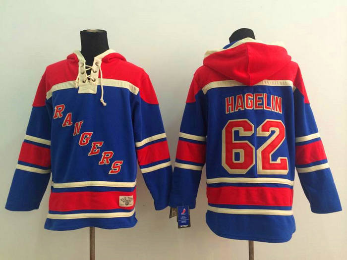 New York Rangers 62 Carl Hagelin blue NHL hockey hoddies