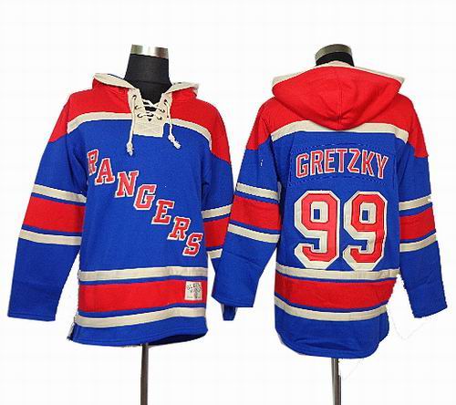 New York Rangers 99# Wayne Gretzky blue red Hoody