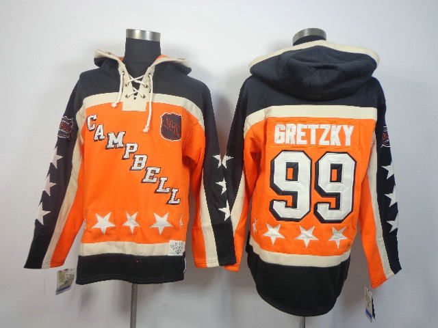New York Rangers 99 Wayne Gretzky orange with black all star NHL Fashion hoddies