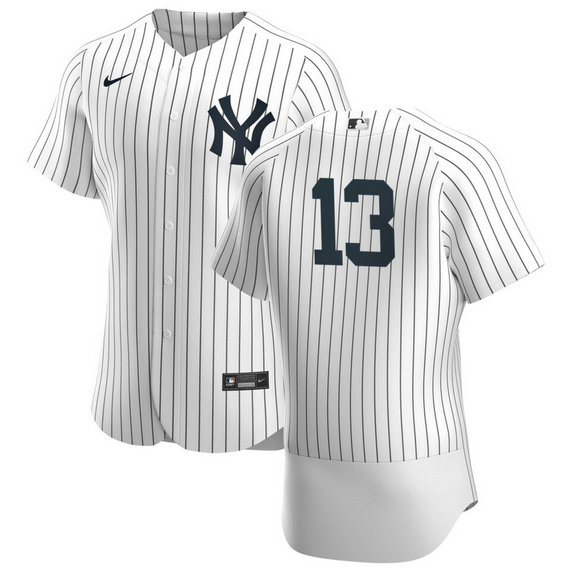 New York Yankees #13 Joey Gallo Men's Nike White Authentic Home MLB Jersey