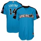 New York Yankees #14 Starlin Castro Authentic Blue American League 2017 MLB All-Star MLB Jersey