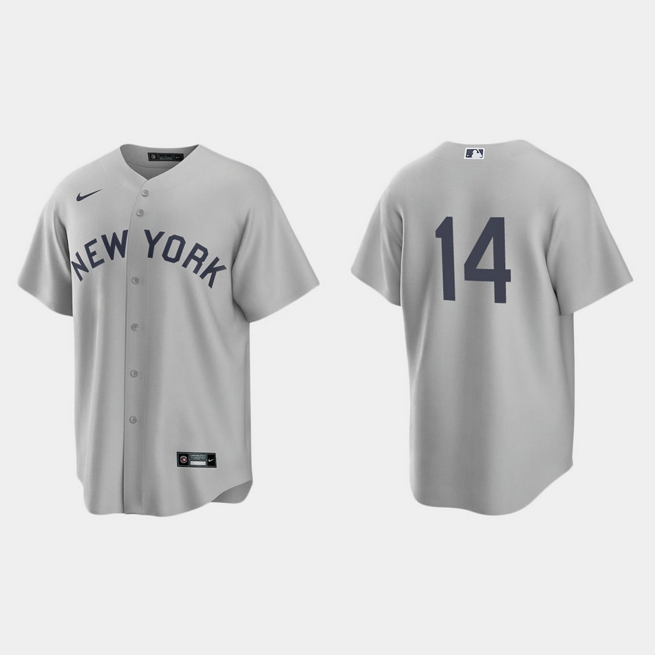 New York Yankees #14 Tyler Wade Men's Nike Gray 2021 Field of Dreams Game MLB Jersey
