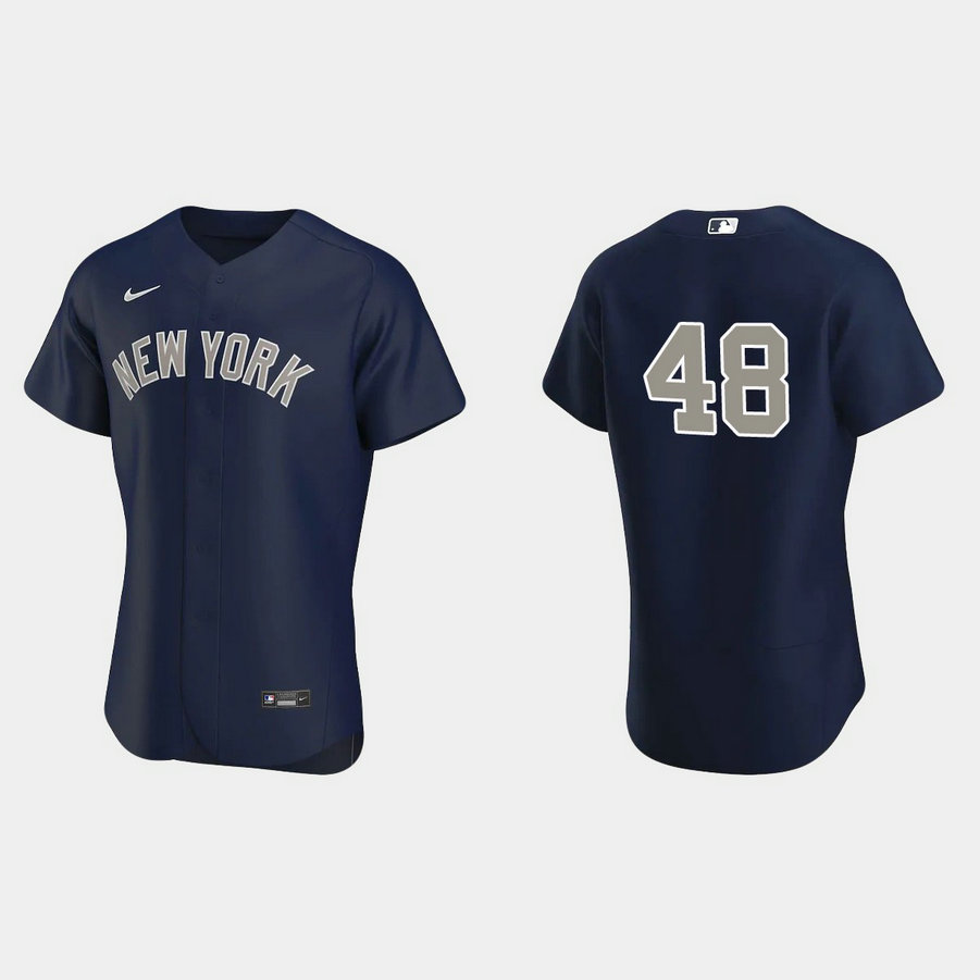New York Yankees #48 Anthony Rizzo Men's Nike Navy Authentic MLB Jersey