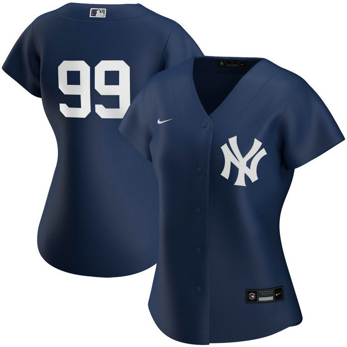 New York Yankees #99 Aaron Judge Nike Women's 2020 Spring Training Home MLB Player Jersey Navy