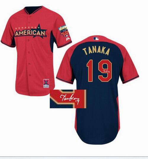New York Yankees 19# Masahiro Tanaka American League 2014 All Star Signature Jersey