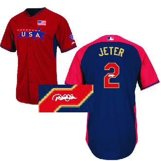 New York Yankees 2# Derek Jeter USA 2014 Future Stars BP Jersey
