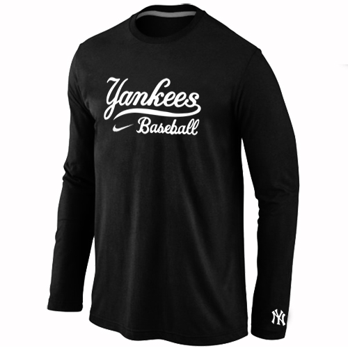 New York Yankees Long Sleeve T-Shirt Black