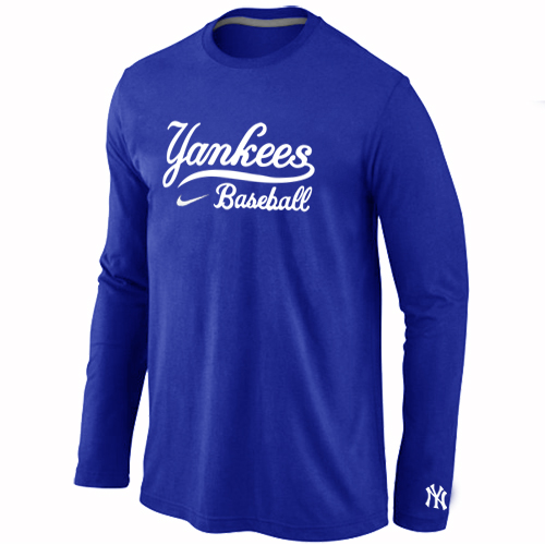 New York Yankees Long Sleeve T-Shirt Blue