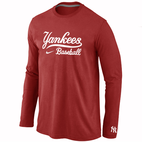 New York Yankees Long Sleeve T-Shirt RED
