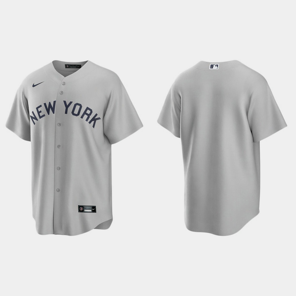New York Yankees Men's Nike Gray 2021 Field of Dreams Game MLB Jersey