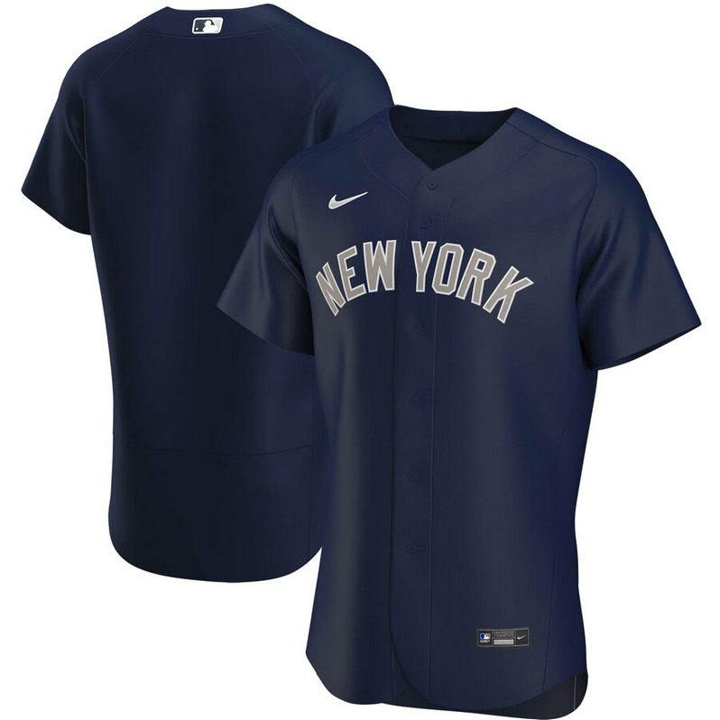 New York Yankees Men's Nike Navy Alternate 2020 Authentic Team Name MLB Jersey