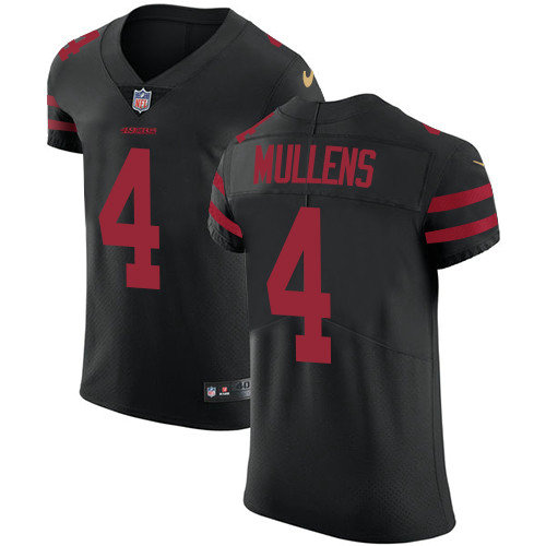 Nike 49ers #4 Nick Mullens Black Alternate Men's Stitched NFL Vapor Untouchable Elite Jersey
