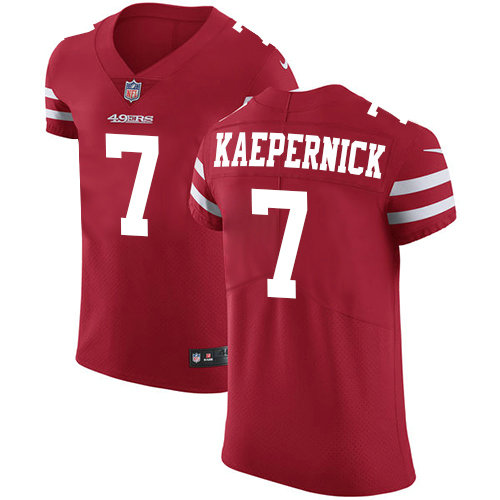 Nike 49ers #7 Colin Kaepernick Red Team Color Men's Stitched NFL Vapor Untouchable Elite Jersey
