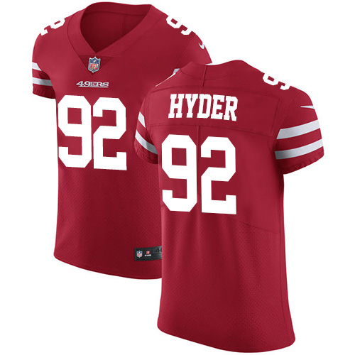 Nike 49ers #92 Kerry Hyder Red Team Color Men's Stitched NFL Vapor Untouchable Elite Jersey