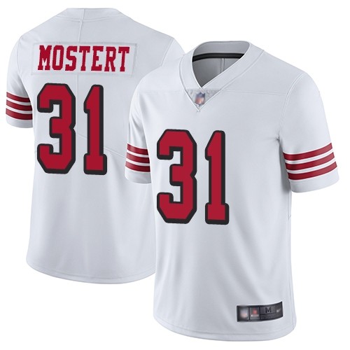 Nike 49ers 31 Raheem Mostert White Color Rush Vapor Untouchable Limited Jersey