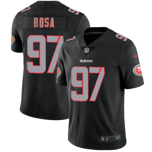 Nike 49ers 97 Nick Bosa Black Impact Rush Limited Jersey