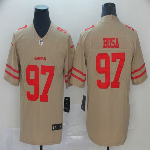 Nike 49ers 97 Nick Bosa Cream Inverted Legend Limited Jersey