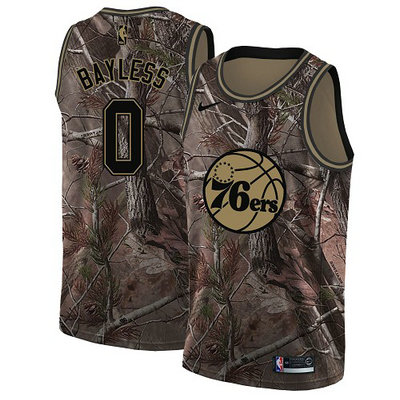 Nike 76ers #0 Jerryd Bayless Camo Youth NBA Swingman Realtree Collection Jersey