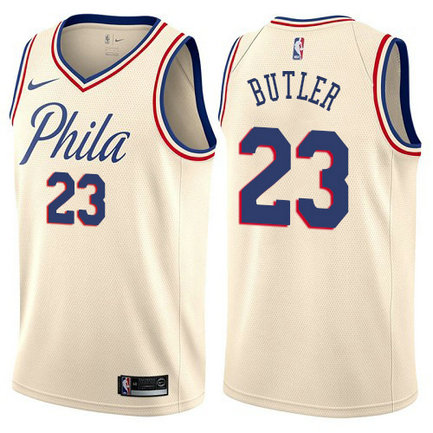 Nike 76ers #23 Jimmy Butler Cream Youth NBA Swingman City Edition Jersey