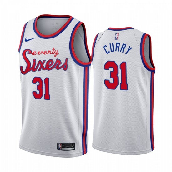 Nike 76ers #31 Seth Curry 2019-20 Unveil Classic Edition White Stitched NBA Jersey