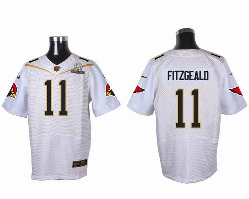 Nike Arizona Cardicals 11 Larry Fitzgerald white 2016 Pro Bowl Elite Jersey