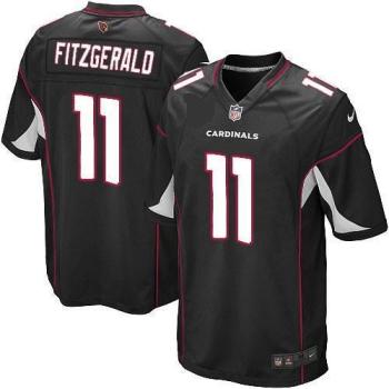 Nike Arizona Cardinals 11 Larry Fitzgerald Black Game NFL Jersey